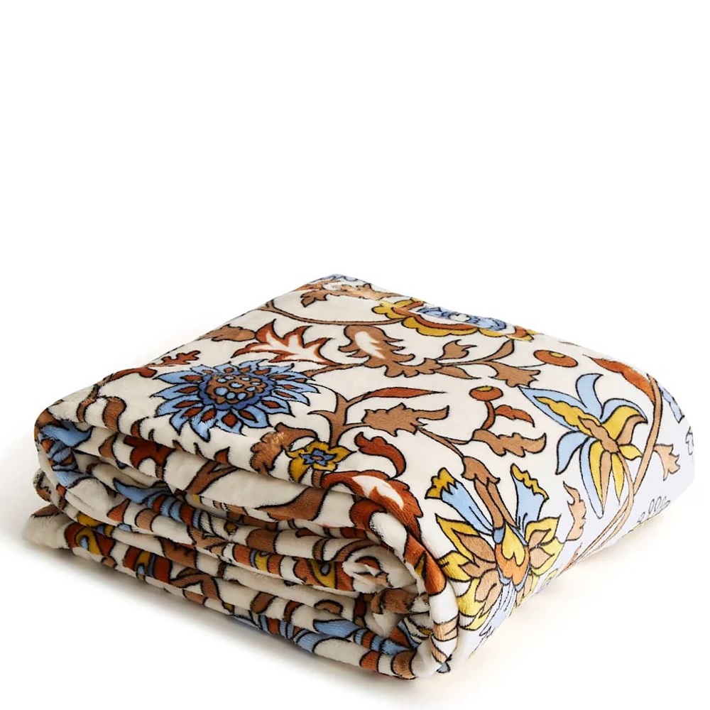 NWT Vera Bradley Marrakesh Vines Neutral Oversized Fleece Throw Blanket